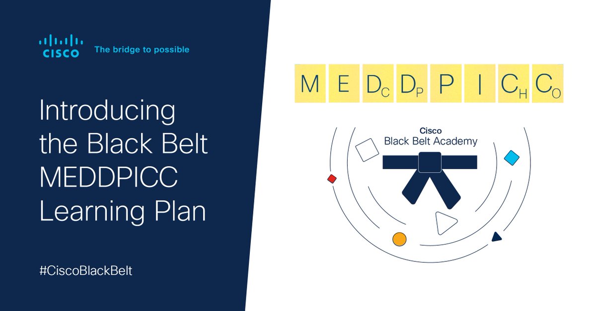 Introducing the #CiscoBlackBelt MEDDPICC Learning Plan 🥋 – your pathway to superior pipeline management and forecasting. 

Enhance your skills and excel in today's competitive landscape with this tailored learning experience. 

Learn more! cs.co/6011bL2gL
