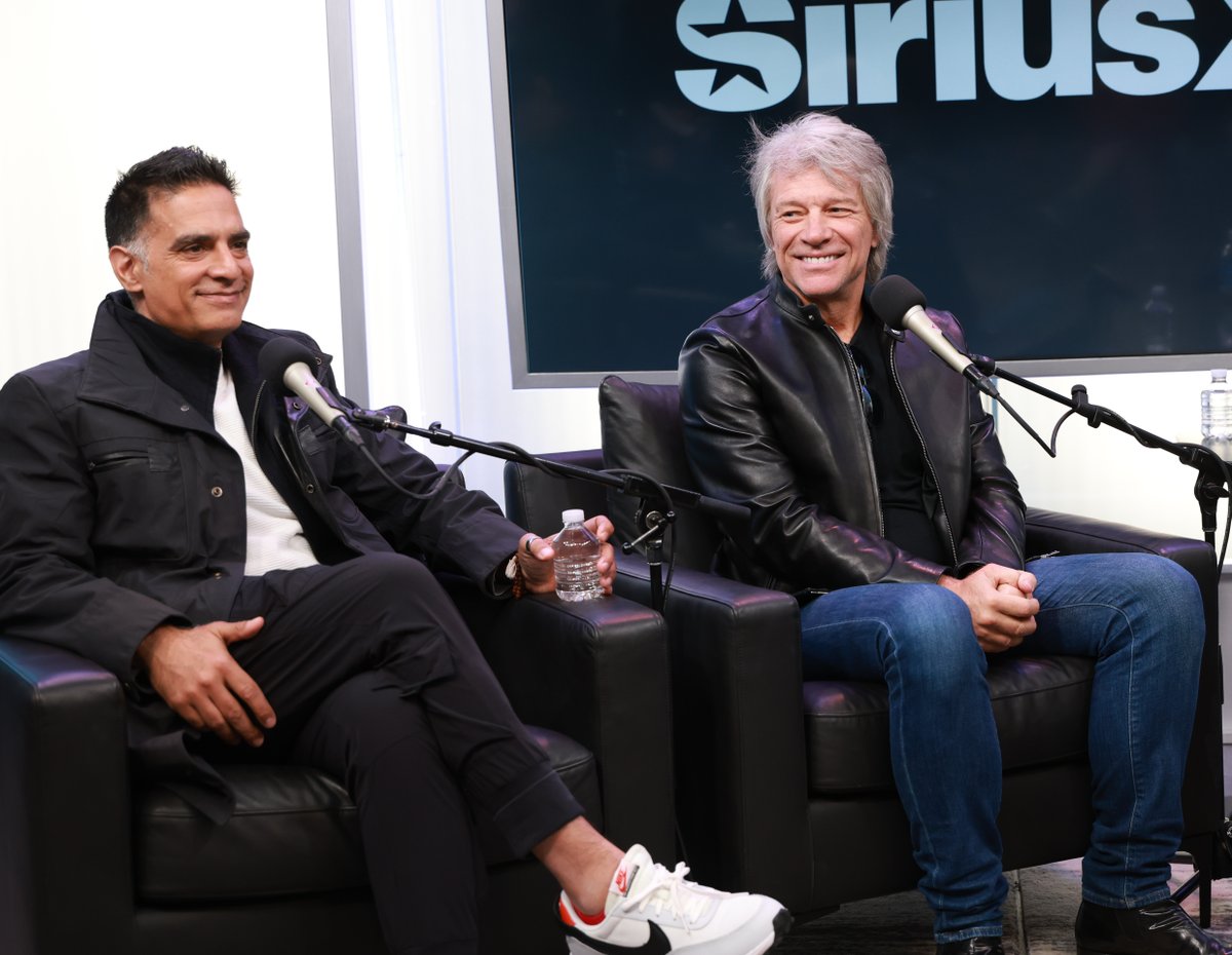 .@jonbonjovi and Director @gothamchopra sat down with SiriusXM host @goodymade to discuss the new Hulu documentary “Thank you, Goodnight: The @bonjovi Story.” Hear their Town Hall tonight at 6pm ET with replays all weekend: sxm.app.link/BJTownHallX