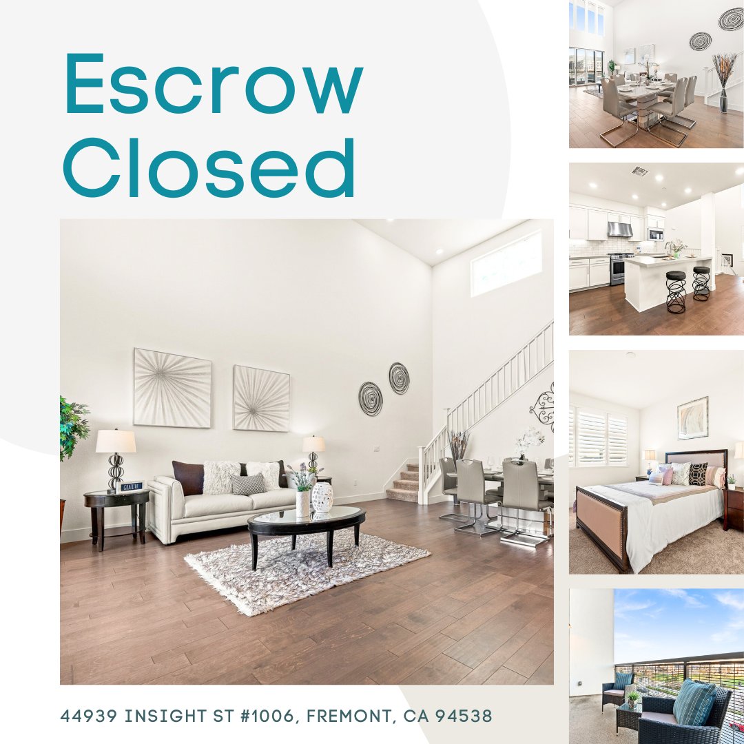 Escrow closed on this luxury Fremont Townhouse style condo! Congratulation to my sellers and to the lucky new homeowner. Thank you for putting your trust in me ♥️

#realestate #realtor #bayarea #fremontca