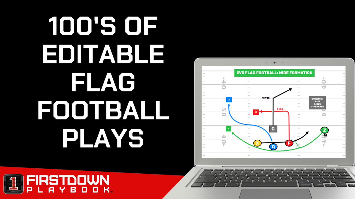 Find or draw your play, edit it, teach it, run it! hubs.ly/Q02v94_N0 #FlagFootBall #NFLFlag #USAFlag #FootBallPlays #FootBallPlayBooks