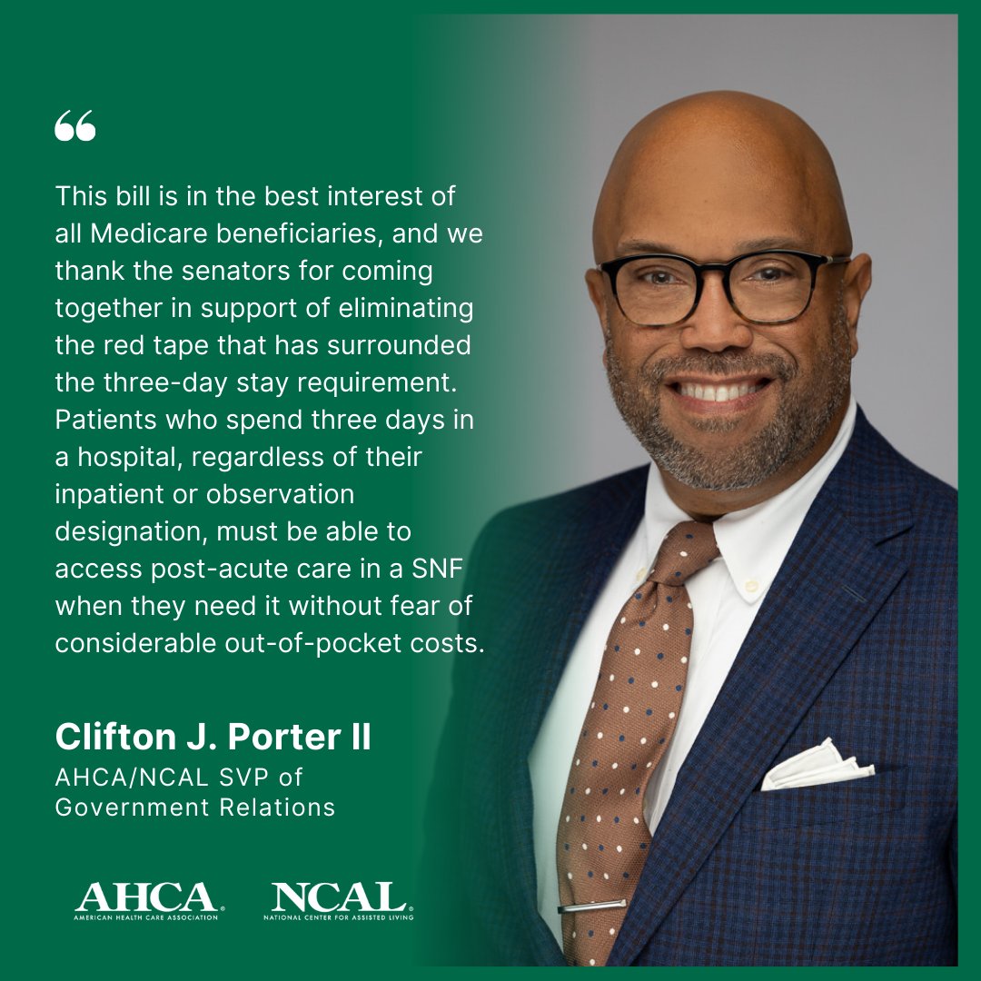 ahcancal's tweet photo. Along with 32 other organizations, we support the "Improving Access to Medicare Coverage Act." The bill would allow hospital stays under observation count toward the 3-day requirement for skilled nursing care, a vital fix. Read more about the bill: https://t.co/q87kT3OhuC https://t.co/17pOW7e7lG