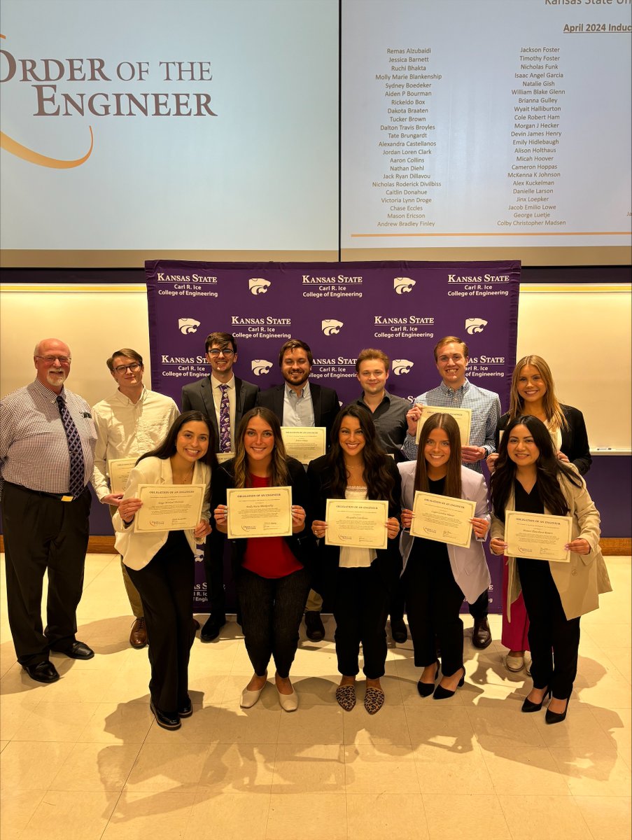 kstateimse's tweet photo. Our @kstateimse students participated in the Order of the Engineer ceremony. We're proud to have our students join the community of professionals who strive for excellence and integrity in their work! #OrderOfTheEngineer https://t.co/gWqMlYjz9v