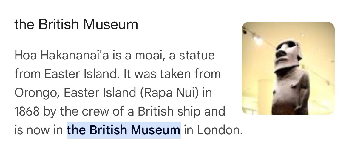 @britishmuseum Shameful, return the moai 🗿