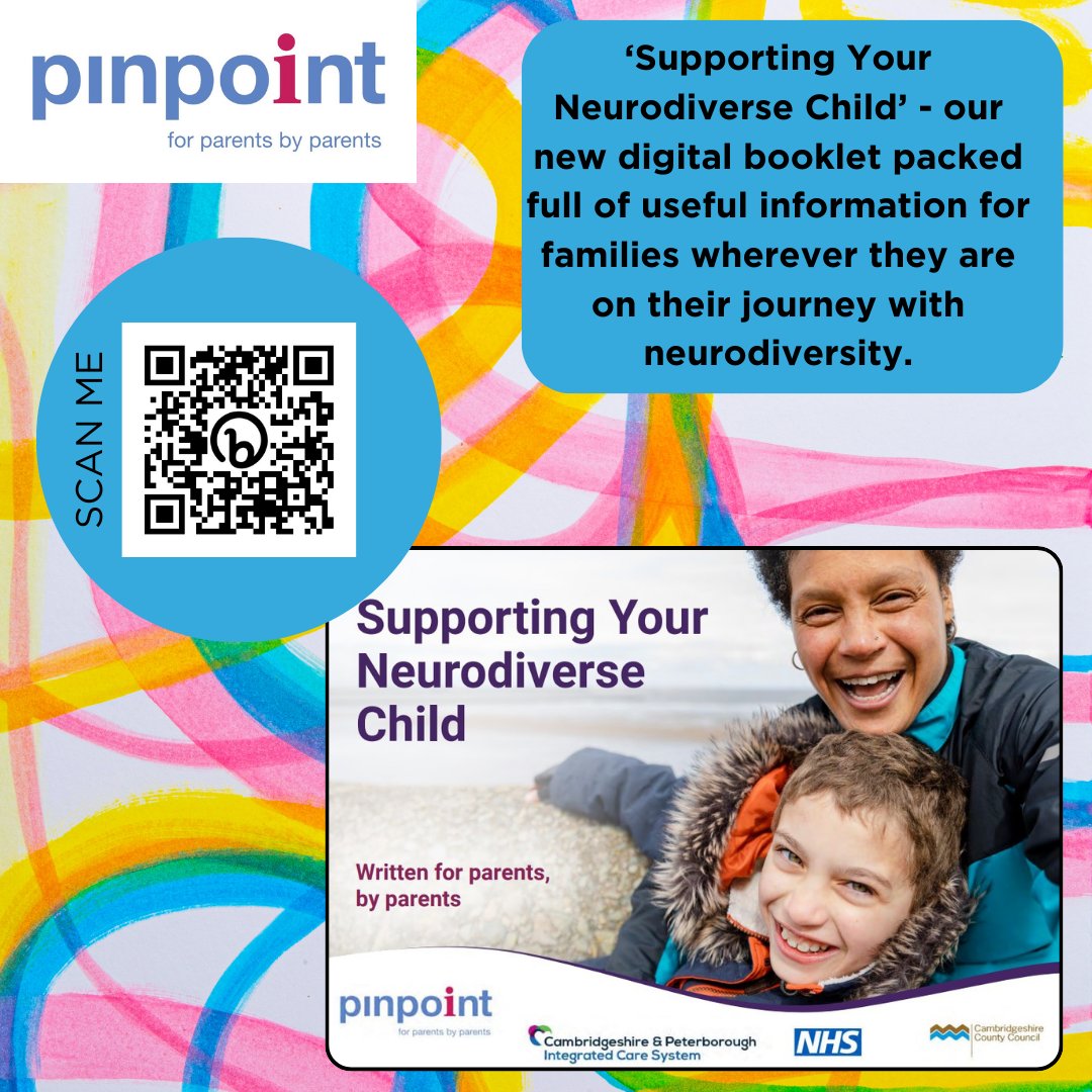 Have you checked out our 'Supporting Your Neurodiverse Child' booklet? It's free to download and it's full of amazing information and resources.

#Autism #SensoryProcessing #SupportingYourNeurodiverseChild #Pinpoint #SEND #ParentCarers #Cambridgeshire