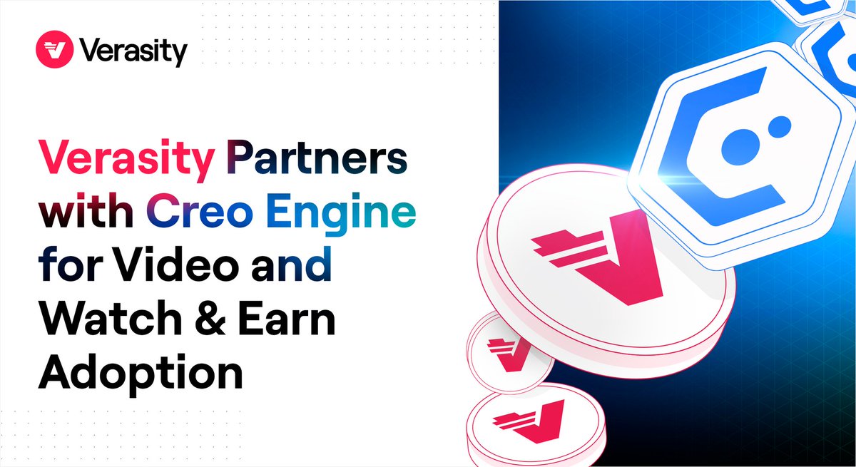 We're proud to announce that we've partnered with @creo_engine to bring the VeraViews Video Player and Watch & Earn functionality to Creo's rapidly expanding #Web3 gaming library! 🎮 @creo_engine have hundreds of thousands of daily players across their titles, and they're…