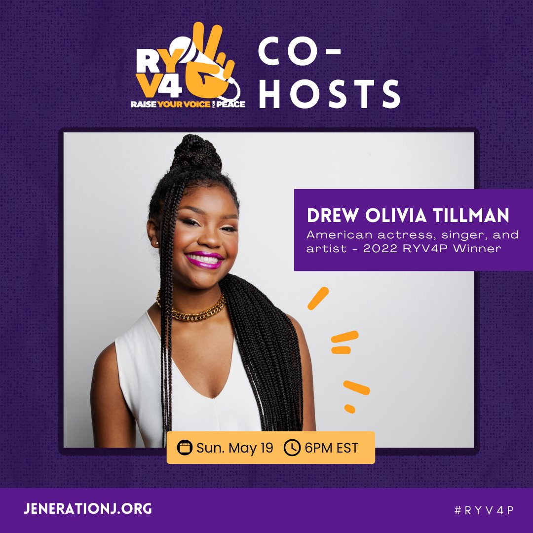 👋🏽 meet raise your voice 4 peace co-host Drew Oliva Tillman!

🎙️🎸🎹 submissions close on apr. 30 at 11:59 p.m. pst. 🔐

🏆 top 5 finalists compete for $3,000 at @avalonhollywood on may 19.
⁠
ℹ️ singers and rappers aged 13-18, go to 🔗 jenerationj.org to enter.
