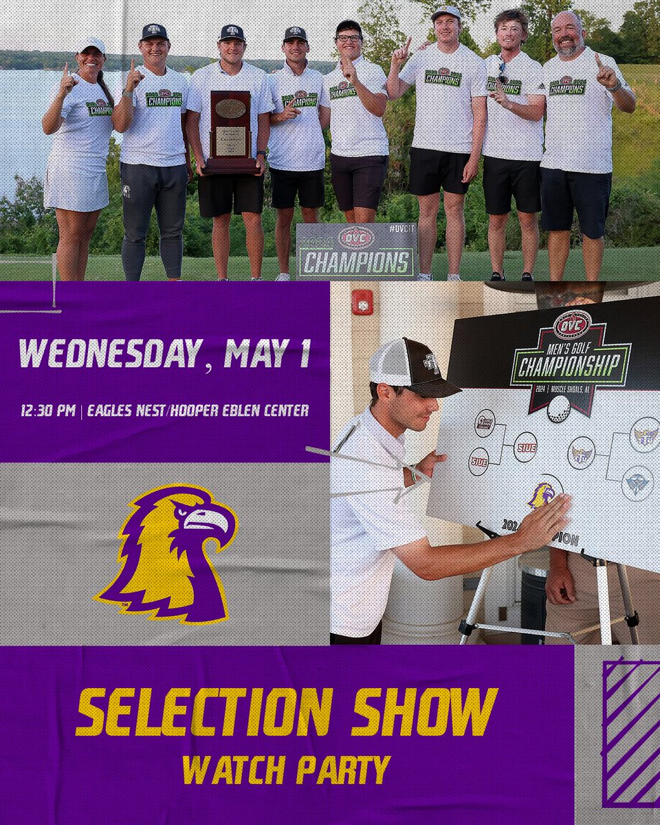 Tech Athletics to host NCAA men's golf selection show viewing party Wednesday, May 1

📰 tinyurl.com/yj948c5m

#WingsUp #OVCit