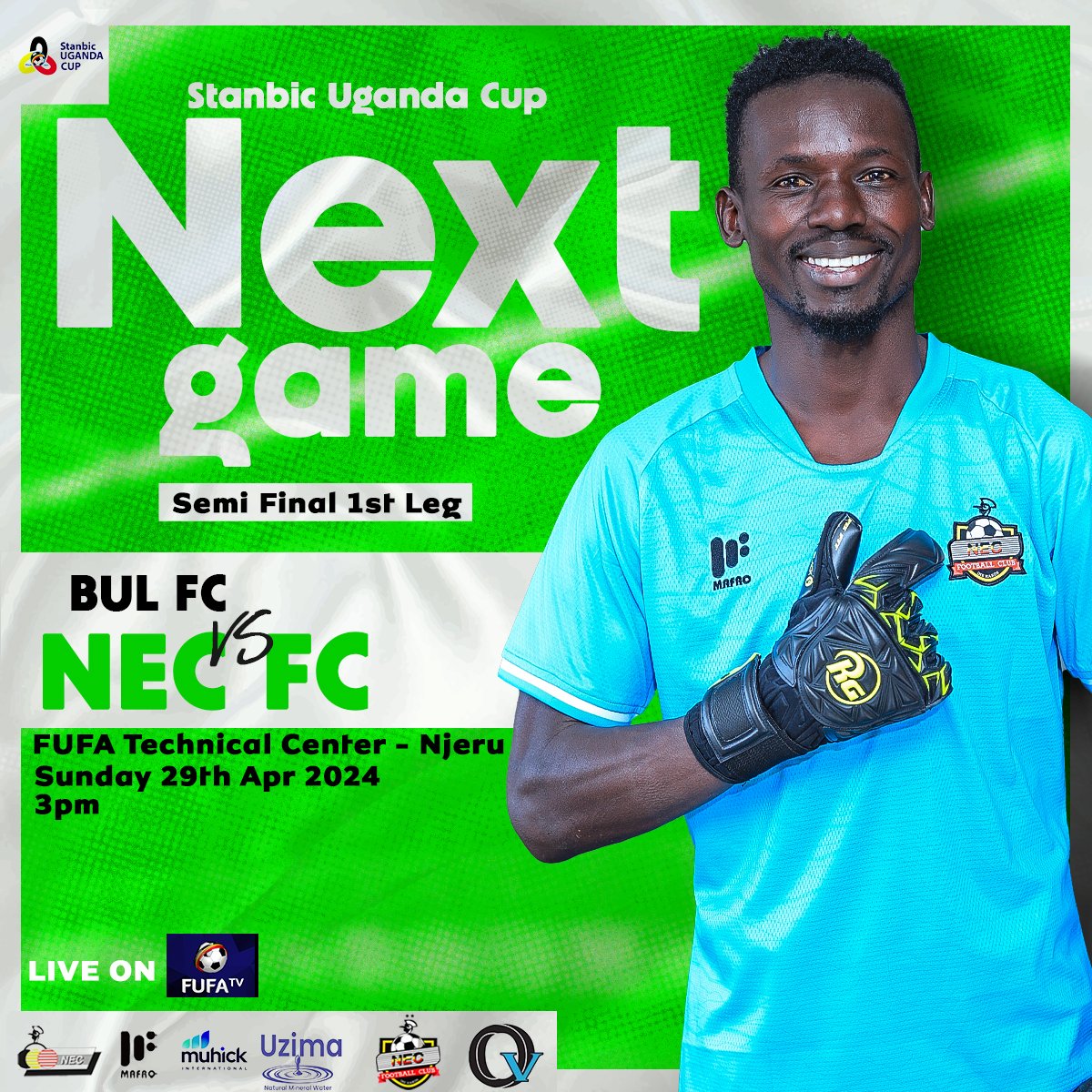 Here we are going @stanbicUgandaCup as they have just met in @UPL en NEC fc took over Should we expect a revange(?) #BulFc_vsNEC fc Abbey Kikomeko Bogere vs tactical Hussein Mbalangu at FUFA Technical center Njeru