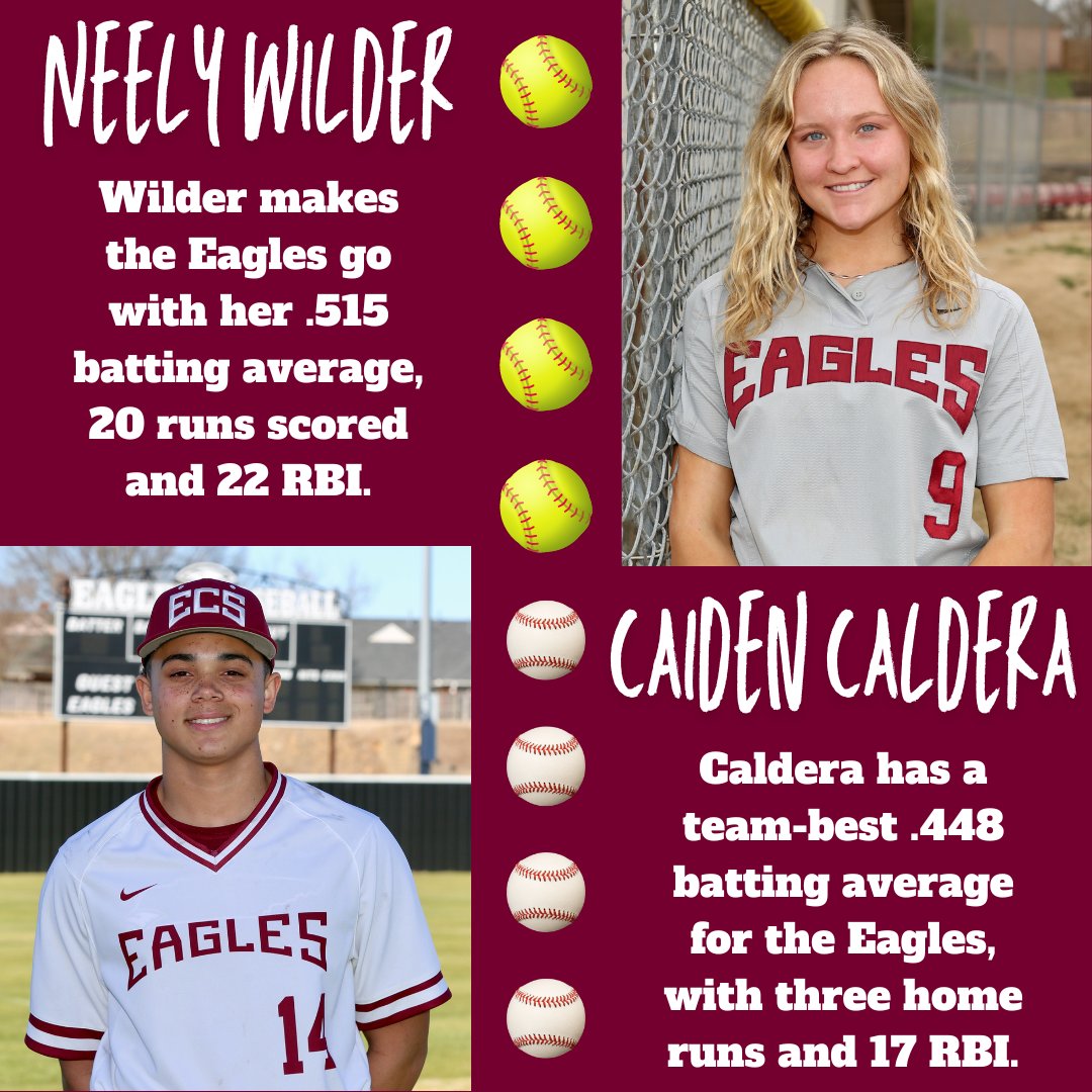 Congratulations to Neely Wilder and Caiden Caldera for being on the Commercial Appeal's "Top Memphis area high school softball and baseball players entering the 2024 playoffs" list! We are proud of you! #GoEagles