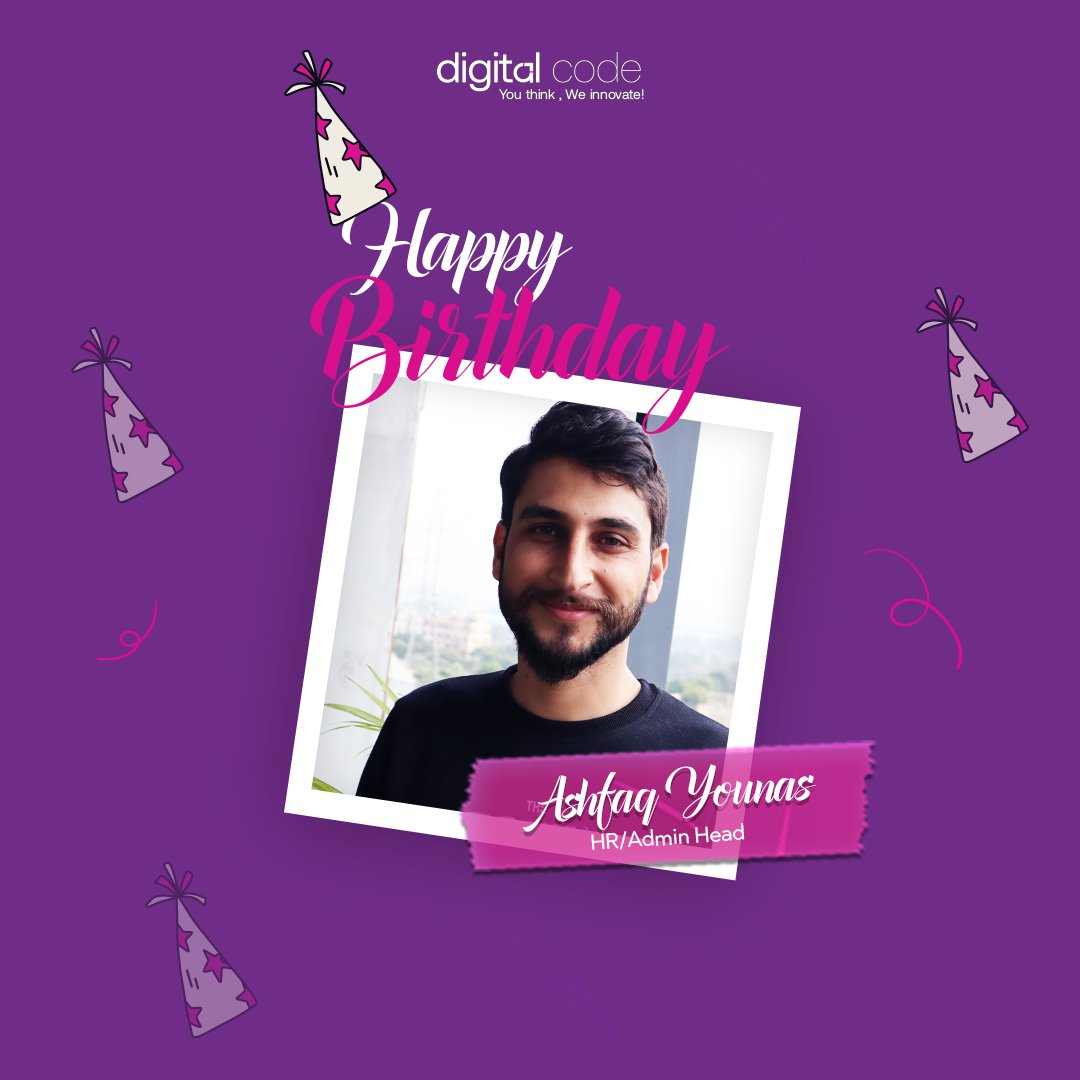 HAPPY BIRTHDAY ASHFAQ YOUNAS 🎈🥳
Have a great day, a superb year, and a lifetime of blessings! ✨
.
.
.
#digitalcode #happybirthday #officeculture #corporateculture #officebirthday #softwaredev #digitalmarketing