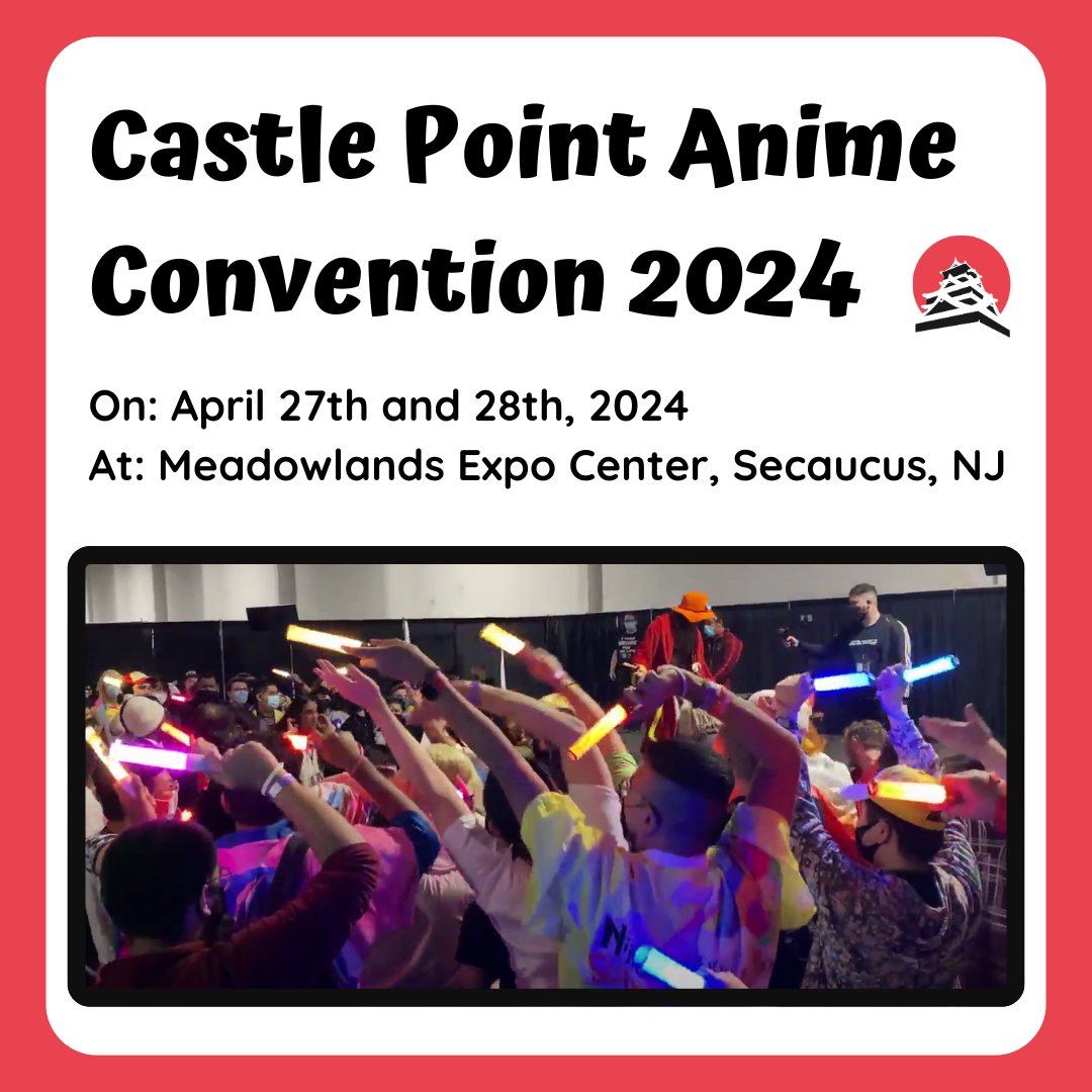 🏯 @CastlePointCon is a 2-Day anime convention , focused on being family-friendly (just friendly in general) and providing a social space that fans can come to and enjoy. ⛩️ Come see us at our booth this weekend at Castle Point! ⛩️ 🎟️ GTICKETS HERE: loom.ly/5OquHyI