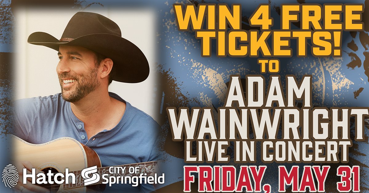 We're giving away 4 Dugout Box seats to the Adam Wainwright Concert, presented by Hatch Foundation and the City of Springfield, taking place on Friday, May 31! Enter NOW and find details here: atmilb.com/3UhrAdp