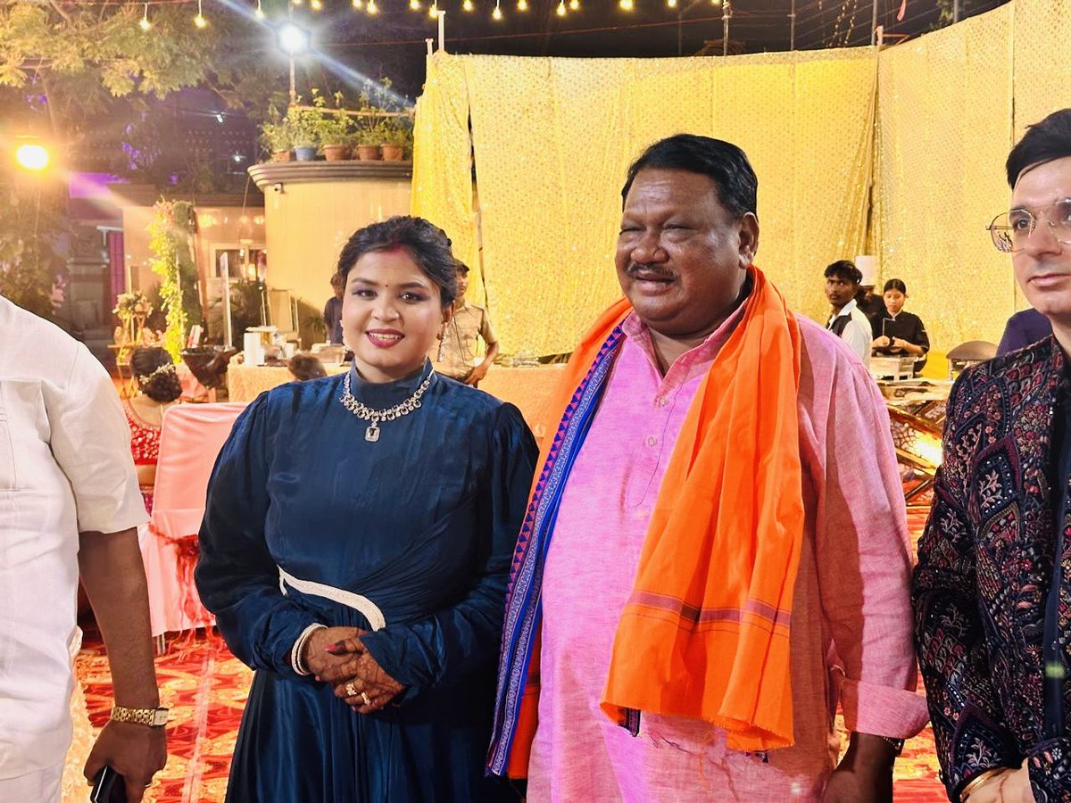 Attended marriage reception of Nityananda Singhal’s Daughter in Rourkela, a joyous occasion filled with blessings and happiness.'