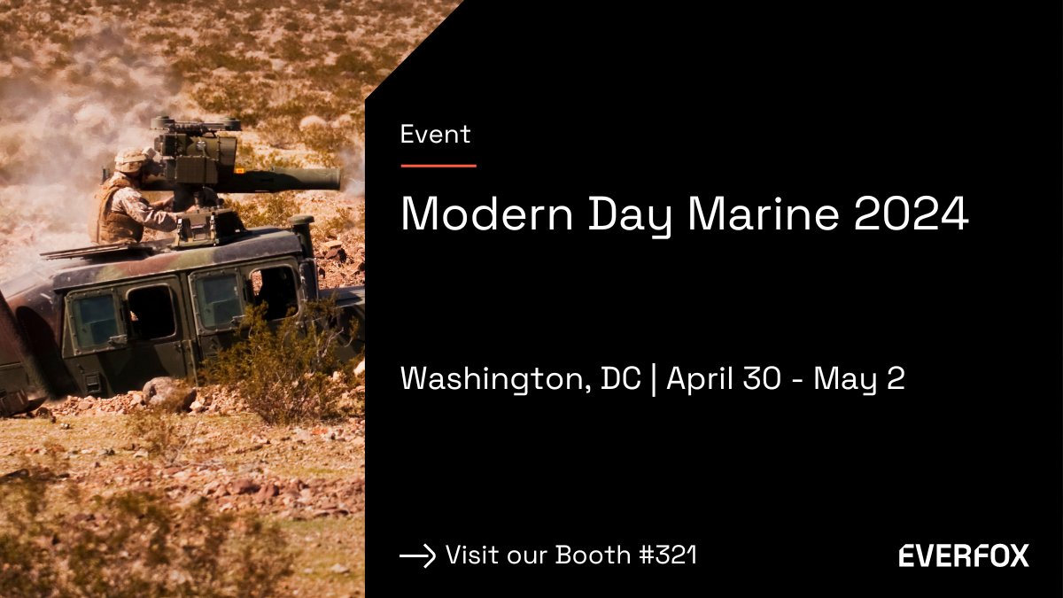 Everfox is gearing up for Modern Day Marine taking place next week. We look forward to connecting and sharing our innovative #cybersecurity solutions for #DoD, #government, #criticalinfrastructure and highly #regulated industries. Stop by Booth #321 to learn our capabilities.