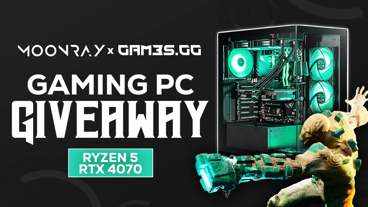Celebrate our latest build with a $2,000 RTX 4070 Gaming PC Giveaway! To enter, perform these tasks via the link below: 🔁 Retweet + Like 🔥 Follow @moonraygame @GAM3Sgg_ Enter Here: vast.link/mnry-gam3s