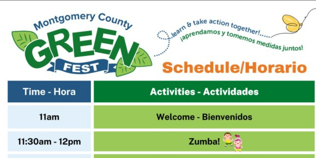 The #MCGreenFest outreach team has published the schedule of activities taking place this #Saturday. To see the complete list 📋 
🌏▶️ ow.ly/biXp50Ro9TG
#montgomerycountymd #germantownmd #earthmonth #weekend #Saturday #free #events