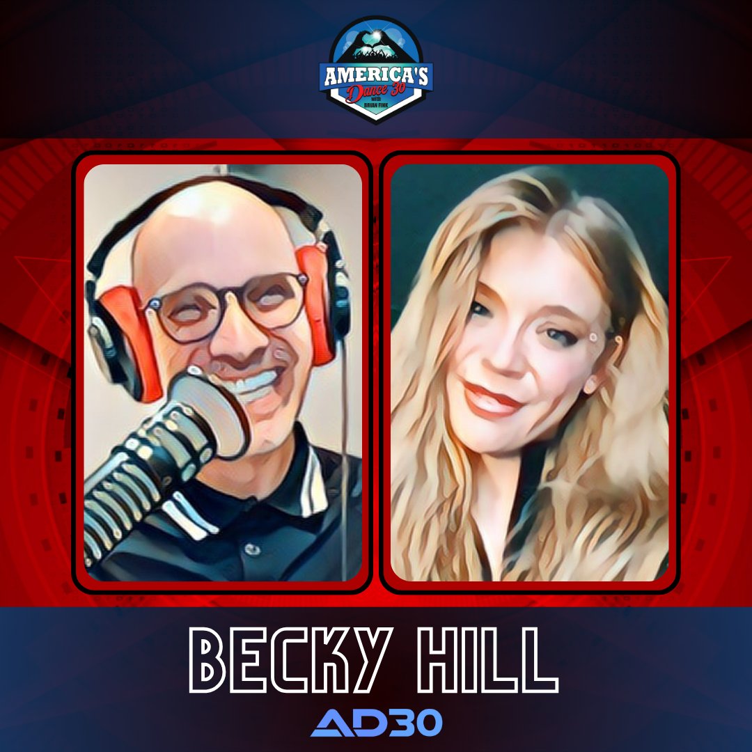 Thanks again to @BeckyHill for chatting w us this week! If you missed any of it, search America's Dance 30 wherever u get your podcasts (or tap: tiny.cc/americasdance30); the full chat hits all platforms Monday!! #AD30 AmericasDance30.com @brianfink