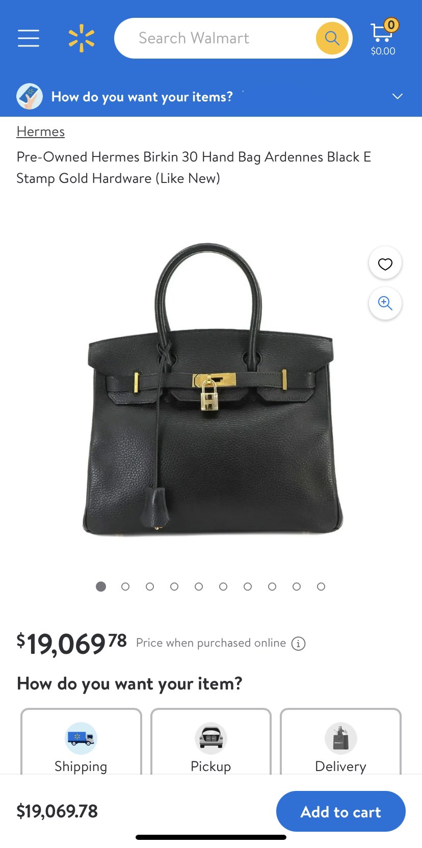 Hermes birkin walmart sale
