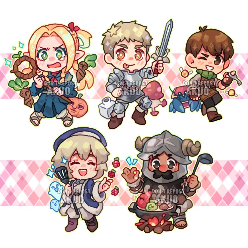Delicious in Dungeon chibis!🍲⚔️