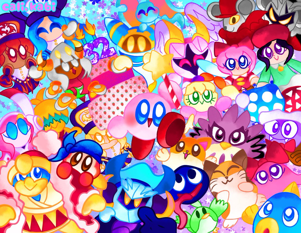 ~ Happy 32th Anniversary Kirby 🍬🌈🎂 #kirby #Kirby30thFest #bandanawaddledee #WaddleDee #イラスト #星のカービィ #星のカービィ30周年 #星のカービィディスカバリー #ニンテンドー #nintendo #illustration