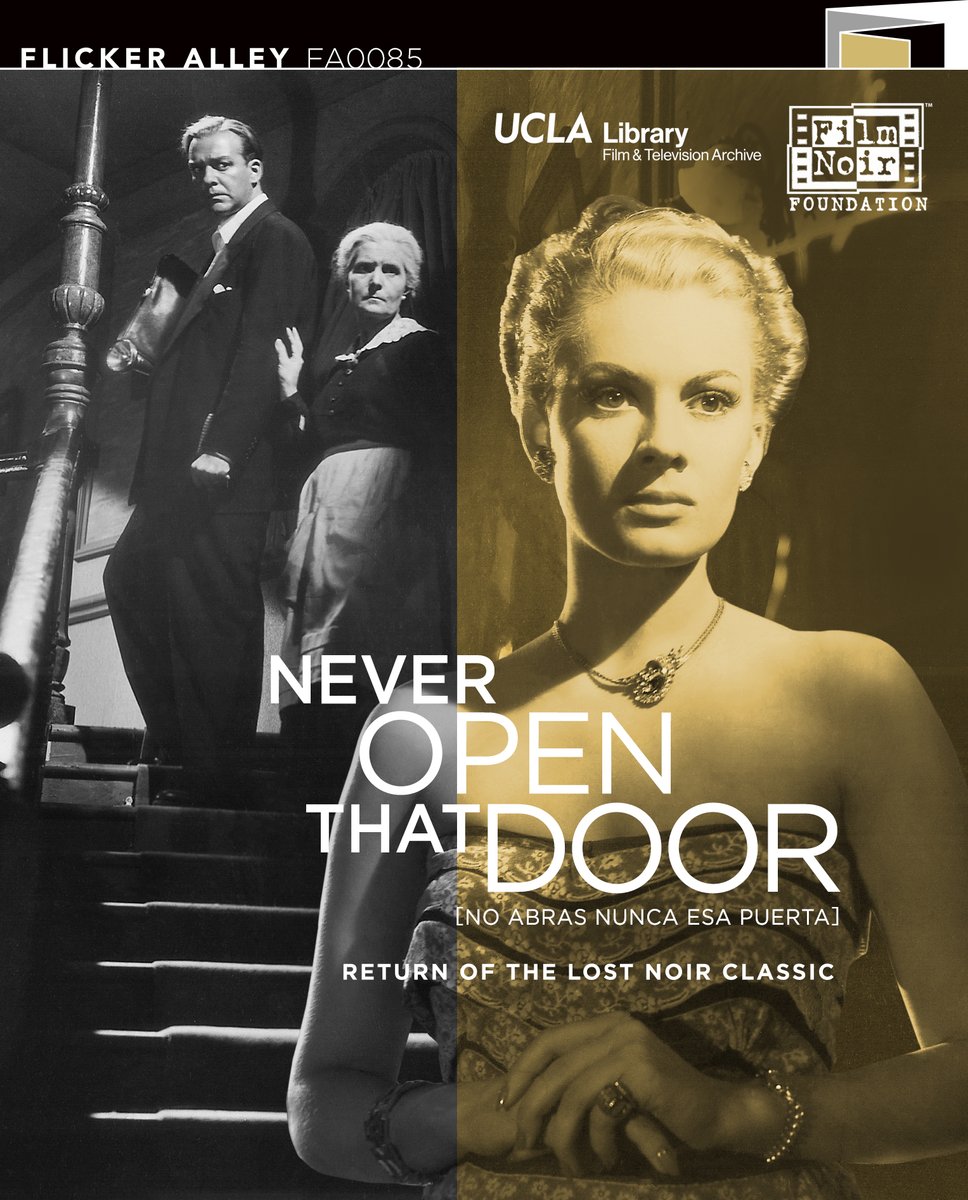 “This extraordinary 1952 Argentinian noir… is probably the most bedarkened, beshadowed film I’ve seen.”—Paul Schrader. Thanks to @flickeralley, Never Open That Door is coming to Blu-ray/DVD! bit.ly/3WgIrzn UCLA restoration funded by @goldenglobefdn and @noirfoundation.