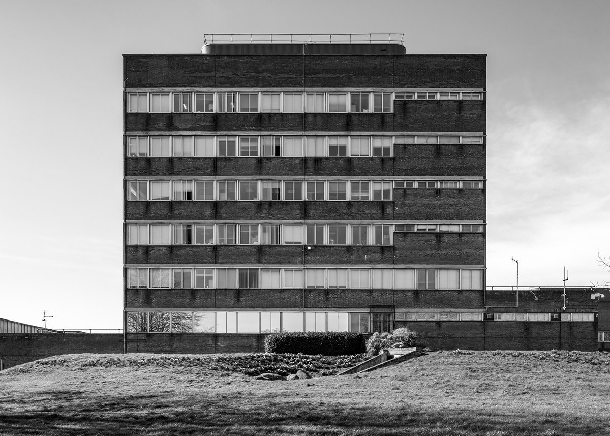 Lothian and Borders Police Headquarters, Fettes Avenue, Edinburgh. Built 1969-1971. Pic: Simon Phipps.