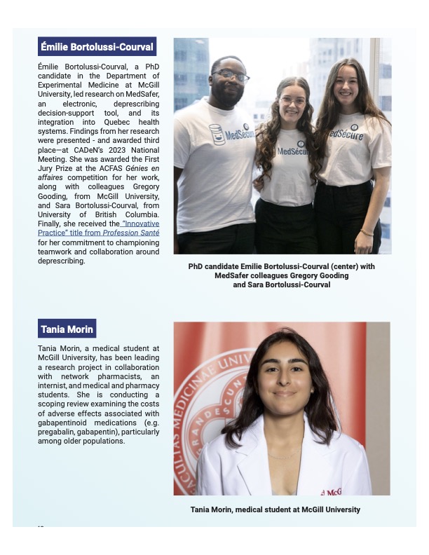 From expanding our website to leading med. appropriateness research, students & trainees have made their mark at CADeN! Get to know some of the students & their projects in our latest annual report (p.46-48), and visit our website to get involved: deprescribingnetwork.ca/students