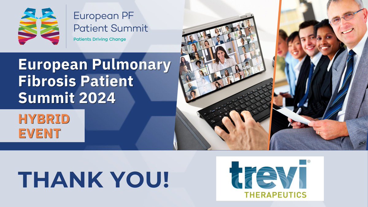 A huge thank you to @TreviThera ! Your invaluable support has played a crucial role in making the 3rd EU-PFF Summit possible. This weekend is not just a gathering, it is a crucial moment to collectively shape the landscape of Pulmonary Fibrosis. Thank you! #PFSUMMIT24