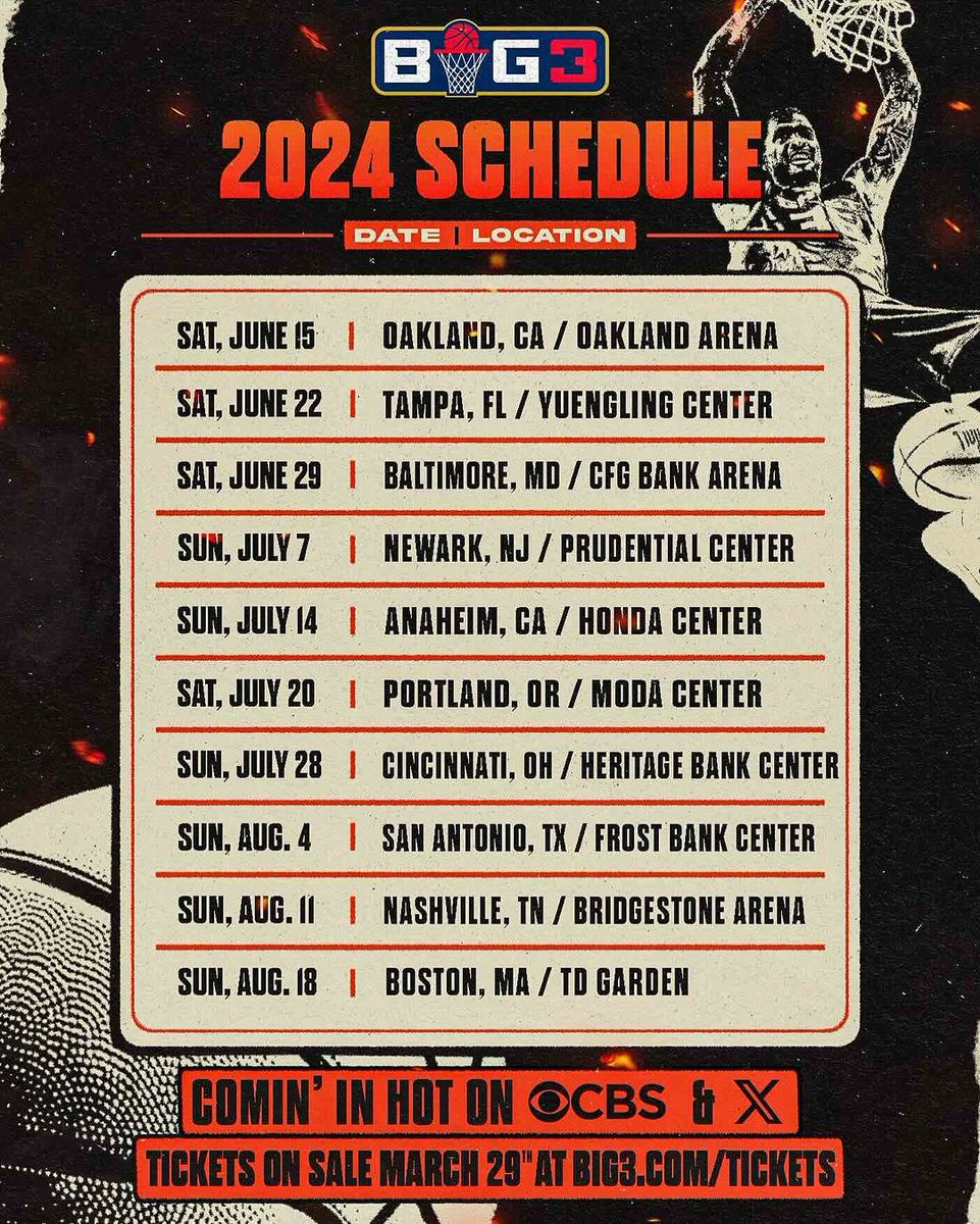 We play the game like it’s suppose to be played. Come see why we call it Fireball3… Pulling up in a city near you—big3.com/tickets (link in bio).