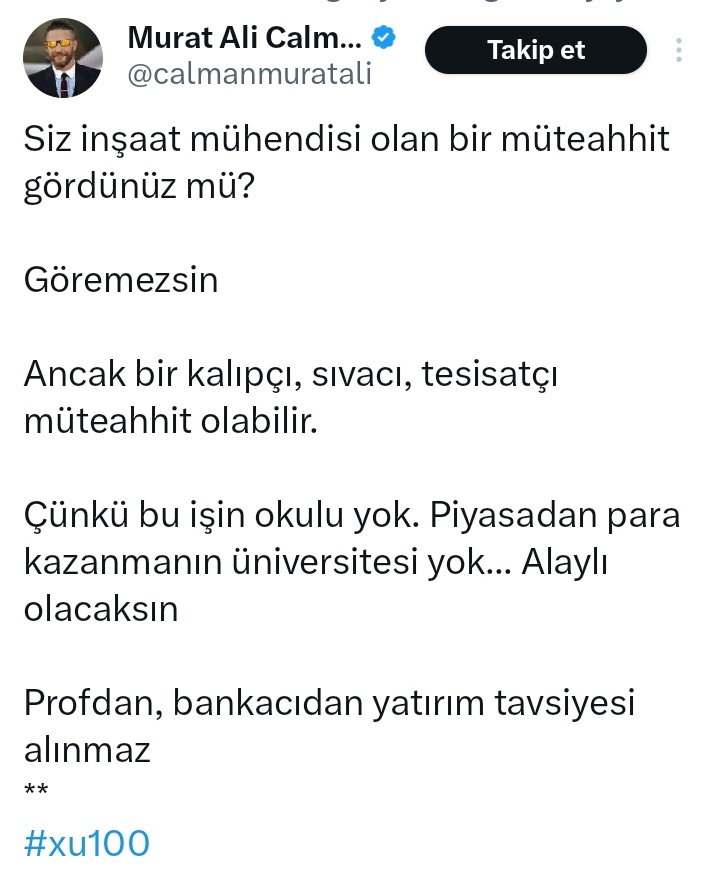 Okul sahibi öğretmen, üniversite sahibi doçent, hastahane sahibi hekim olduğu gibi, inşaat şirketleri olan yüzlerce meslektaşımız var. Sadece reklam yapmayı sevmiyorlar.