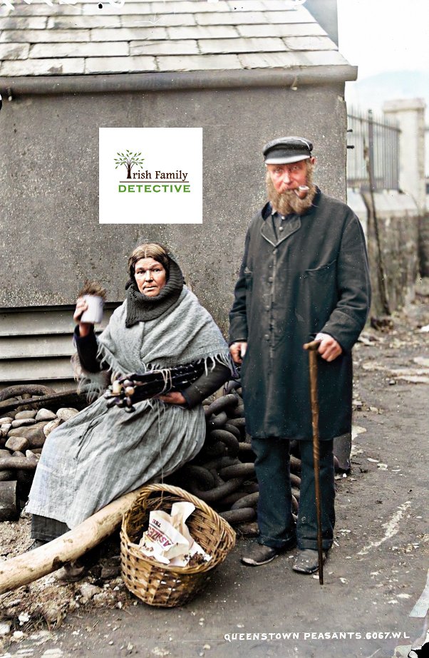 'Queenstown Peasants' #Cobh #Cork from the 'Society and State' exhibition, chronicling key aspects of Irish life over the last 100 years in the Couch House, Dublin Castle #LoveCork #PureCork #CorkLike @CobhTourism  B&W📸National Archives