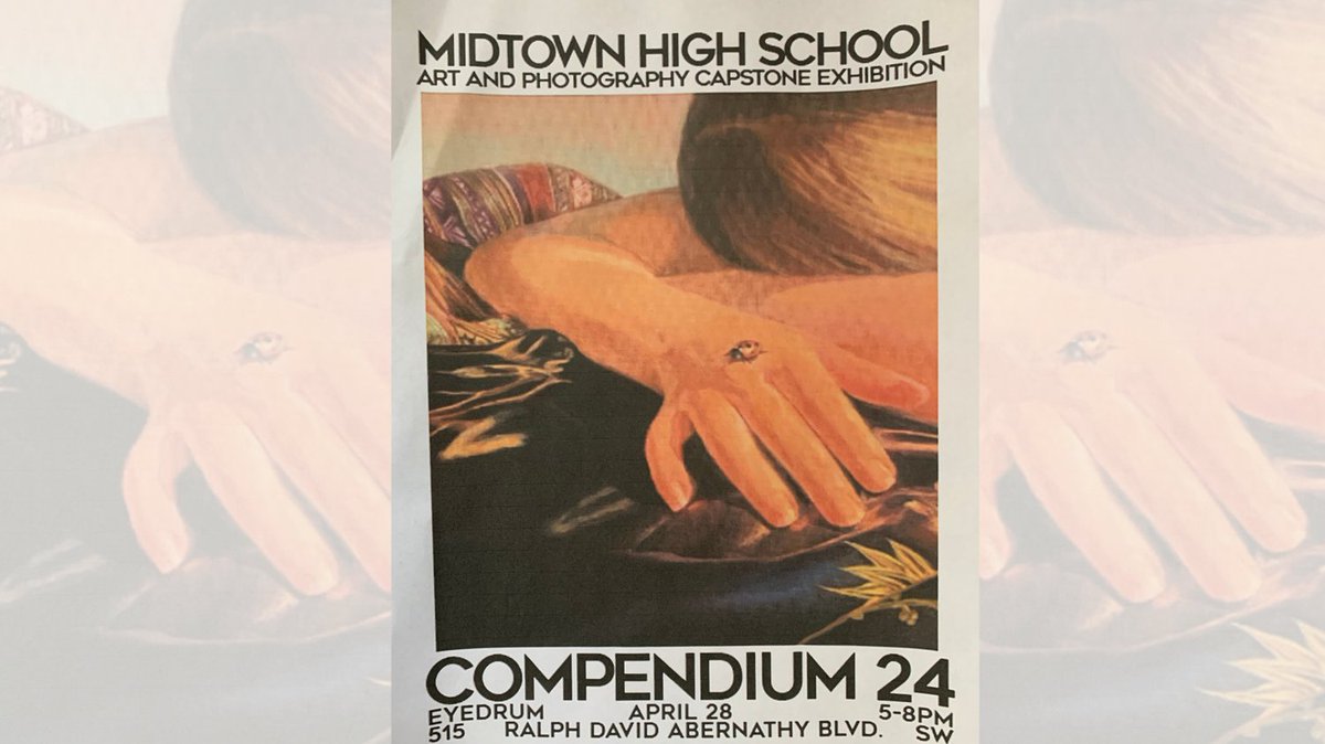 Compendium 24 Art Show this Sunday @ Eyedrum

@APSMidtown @thebetsybockman @eyedrum @erickson_sarah_ #apsarts #highschoolart #highschool #art #artclass #arteducation #atlanta #midtownhigh #atlantapublicschools #artshow #painting #photography