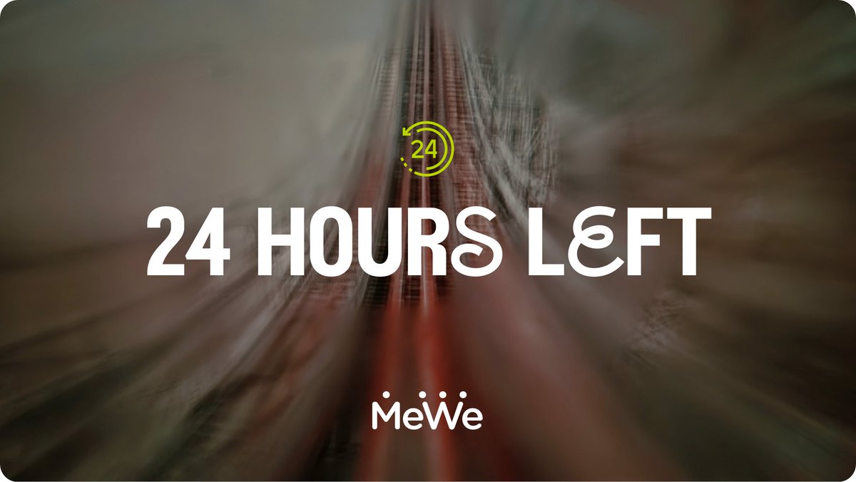 As we enter the final hours of our investment round, we're deeply grateful to all our new and long-standing supporters. 🚀 Ready to invest or increase your stake? Now's the time! Invest today at wefunder.com/mewe