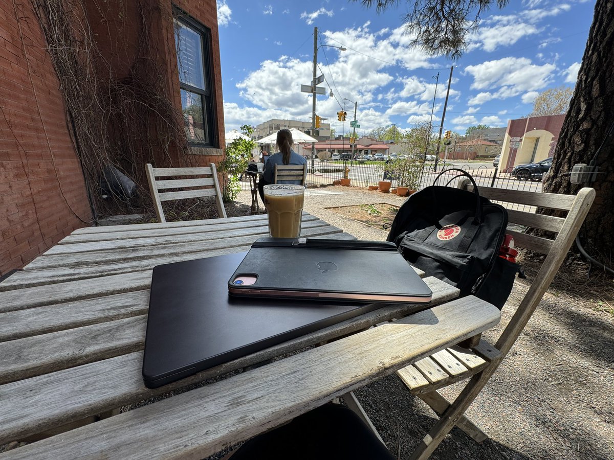 Working outside while the weather is still nice in Denver. #cowx #weather