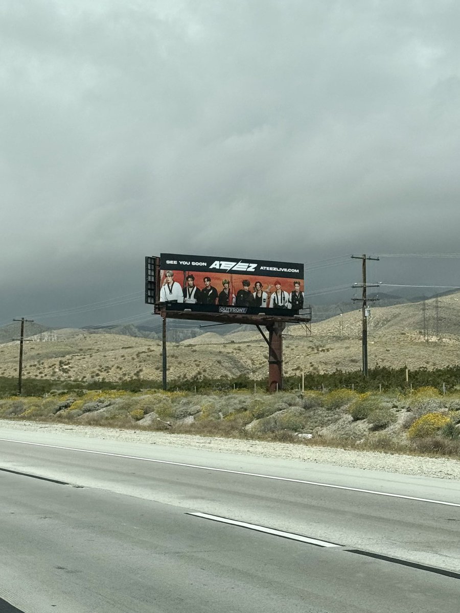 Passed by the Ateez Coachella billboard