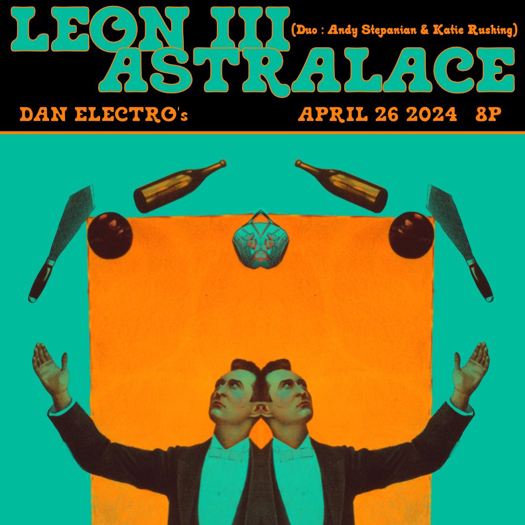 Tonight in Houston.  Andy &amp; Katie Rushing doing the Leon III as a duo <a href="/DanElectros/">Dan Electro's</a>.   Doors at 8.  On at 9.