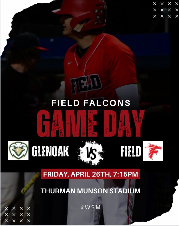 We’re headed to Thurman Munson tonight for some baseball under the lights. The Falcons take on @GlenOakBaseball this evening. First pitch around 7:15