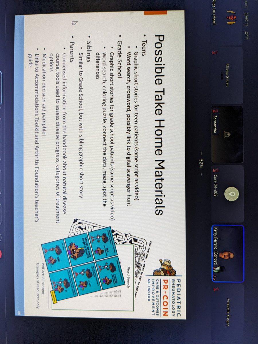 Parent lead Kerry Ferraro is sharing about the Patient Education Grant we received from <a href="/pfizer/">Pfizer Inc.</a>. Lots of materials being developed. Would providers use a video? #prcoinlearningsession