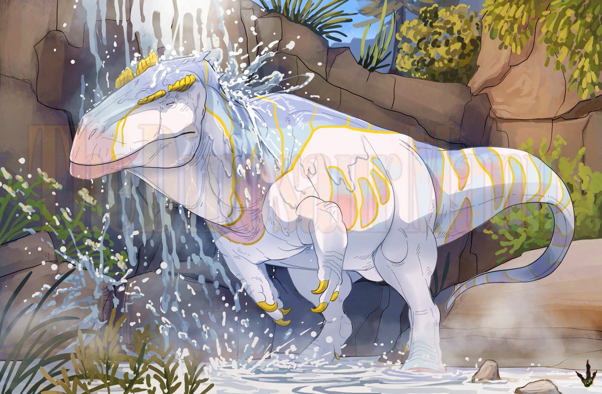 Get ready with me: Prehistoric edition featuring the wonderful client's giganotosaurus 🚿