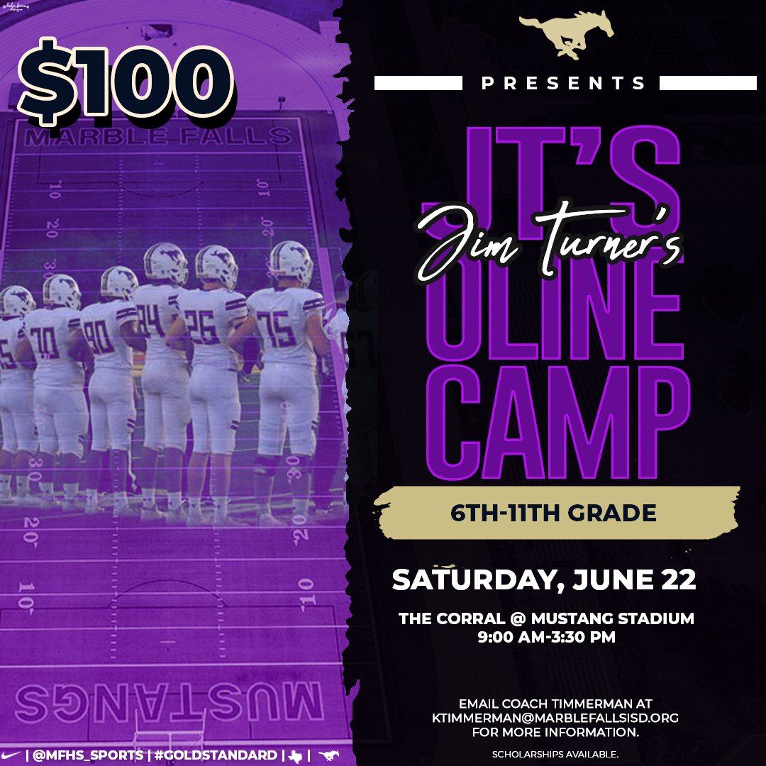Keri Timmerman (@keri_timmerman) on Twitter photo Central Texas & Hill Country O - Linemen! Marble Falls HS is hosting <a href="/JimTurner_OL/">Jim Turner / JT’S O-LINE LLC</a> for an O-Line Camp, this summer!!! Best in the business to develop your kids! Come join us at the Corral!! <a href="/Matt_Stepp817/">Matt Stepp</a> <a href="/dctf/">Dave Campbell's — TexasFootball.com</a> Central Texas & Hill Country O - Linemen! Marble Falls HS is hosting <a href="/JimTurner_OL/">Jim Turner / JT’S O-LINE LLC</a> for an O-Line Camp, this summer!!! Best in the business to develop your kids! Come join us at the Corral!! <a href="/Matt_Stepp817/">Matt Stepp</a> <a href="/dctf/">Dave Campbell's — TexasFootball.com</a>