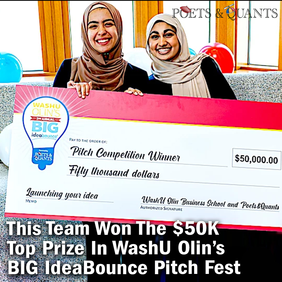 ASL Aspire won the top prize at the 2024 WashU Olin BIG IdeaBounce contest. Their idea was inspired by a family member who has hearing loss. Read More: bit.ly/3UybX2y #mba #mbadegree #mbastudent #mbaprogram #mbaadmissions #businessschool #washuolin #bigideabounce