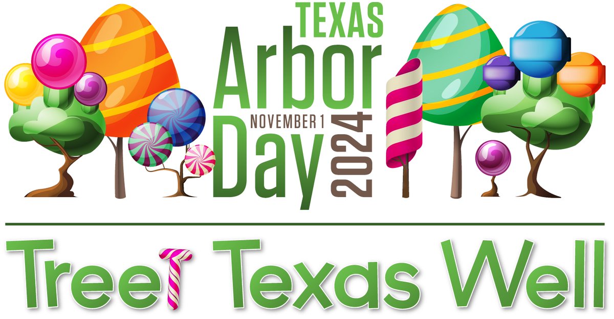 Happy #ArborDay! While National Arbor Day is today, Texas Arbor Day is in Nov. 🍭This year’s #TexasArborDay theme is Treet Texas Well! Trees Treet Texas Well through countless benefits. Celebrate Texas Arbor Day on Nov. 1 by exploring how you can treet trees well.
