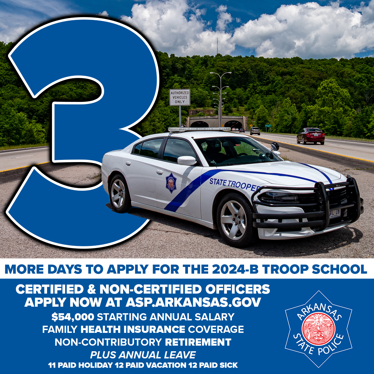 There's ONLY 3 MORE DAYS left to apply for Troop School 2024-B! The school, scheduled to begin in October, is open to CERTIFIED AND NON-CERTIFIED applicants. Visit: bit.ly/ASPTroopSchool… for details on the application process. APPLICATION DEADLINE: 04/30/2024 – 11:59 p.m.