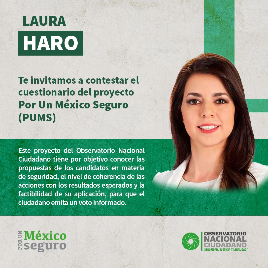 Invitamos a los candidatos a participar en el proyecto PorUnMéxicoSeguro en el que podrán compartir sus propuestas en materia de #seguridad y #justicia.@ObsNalCiudadano @LauHaro #PorUnMéxicoSeguro