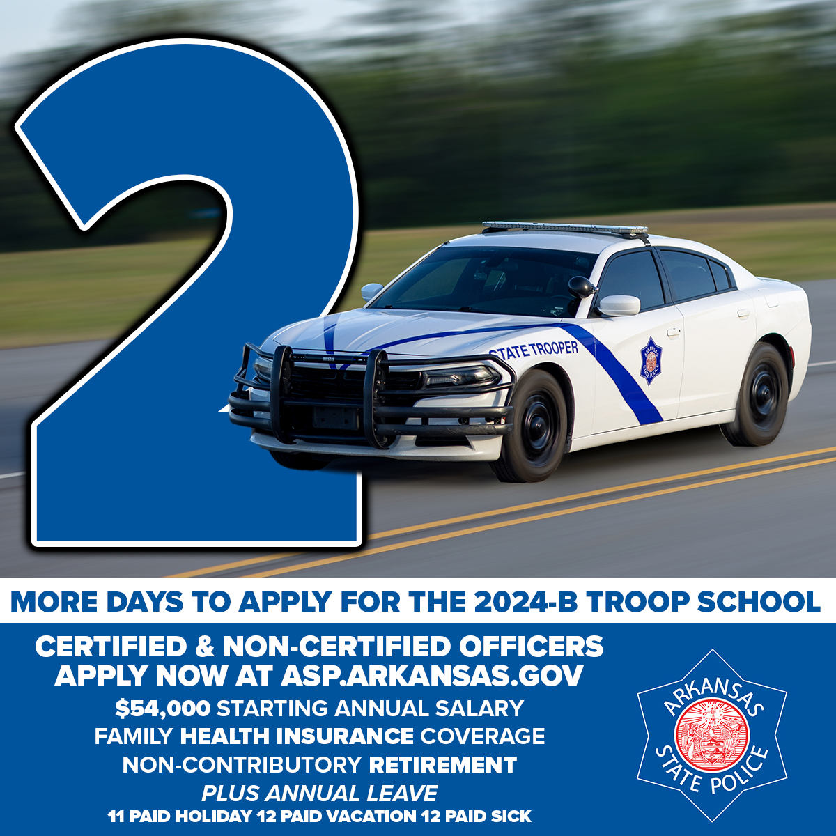 There's ONLY 2 MORE DAYS left to apply for Troop School 2024-B! The school, scheduled to begin in October, is open to CERTIFIED AND NON-CERTIFIED applicants. Visit: bit.ly/ASPTroopSchool… for details on the application process. APPLICATION DEADLINE: 04/30/2024 – 11:59 p.m.