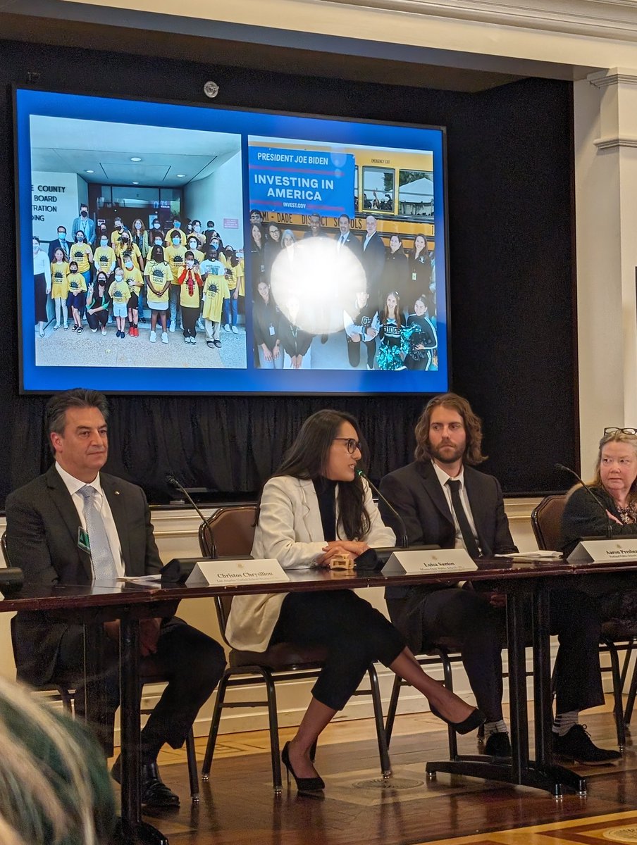 Miami Dade County Schools in FL share challenges they face w/ heat, hurricanes, and other extreme weather and the impact on students (interrupted learning, public health risks); highlights why we need sustainable, climate resilient #k12 schools. #WhiteHouseSustainableSchools