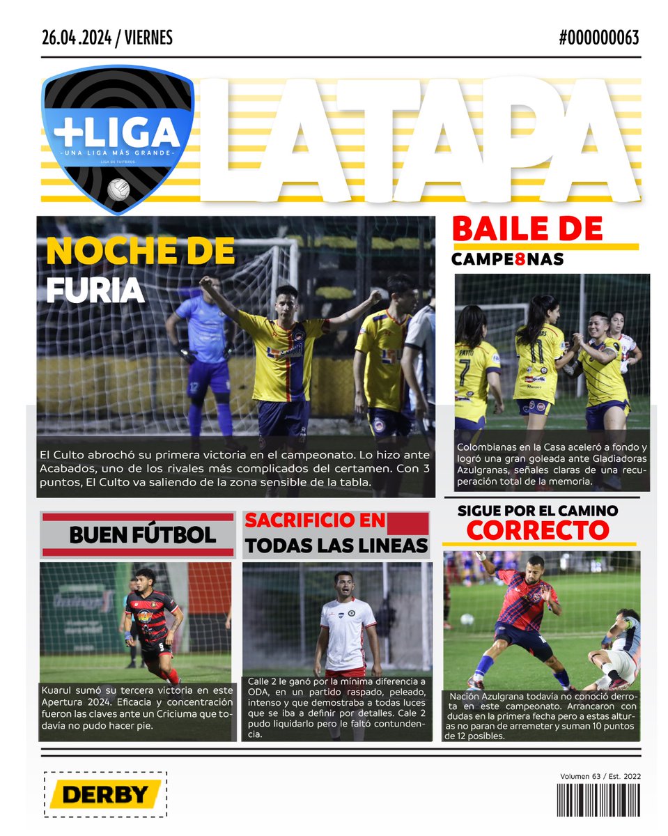 ligadetuiteros_'s tweet photo. Los principales titulares de la cuarta fecha llegan a ustedes a través de una nueva edición de #LaTapa de La Liga 📰⚽⚡

¿Cómo les fue? 🧐
#UnaLigaMásGrande https://t.co/UqDP8d0GT4