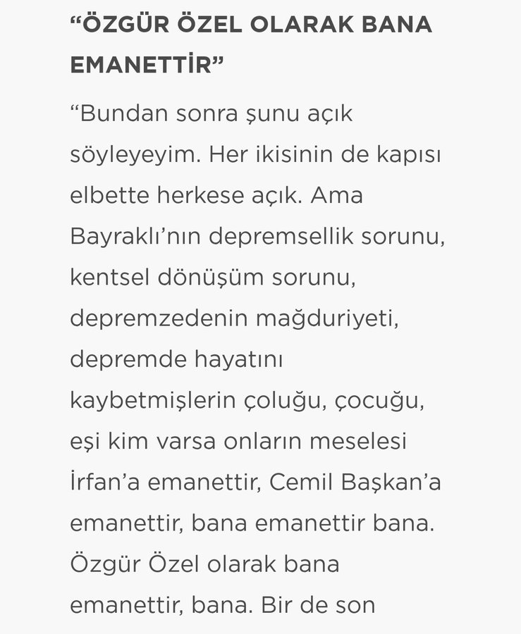 <a href="/haydarozkan90/">Haydar Özkan</a> <a href="/eczozgurozel/">Özgür Özel</a> <a href="/RTErdogan/">Recep Tayyip Erdoğan</a> <a href="/izdeda/">İzmir Depremzedeleri Dayanışma Derneği (İZDEDA)</a> Kredi sorununu, Sn.<a href="/RTErdogan/">Recep Tayyip Erdoğan</a> ile görüşmede gündeme getirir ve  Sn.<a href="/eczozgurozel/">Özgür Özel</a> çözer.

#ÖzgurÖzelYanımızda #İzmireKulakVerin
<a href="/izdeda/">İzmir Depremzedeleri Dayanışma Derneği (İZDEDA)</a> <a href="/herkesicinCHP/">CHP 🇹🇷</a>