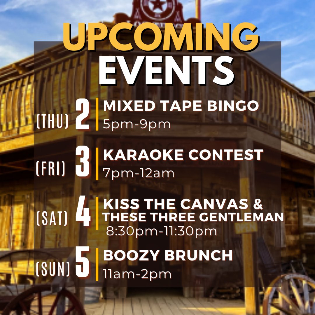 Head to the #WildWest for these fun #events happening this week at Los Trece 🤠

📍3901 Hwy 84-183 East, Early, TX

#thingstodo #traveltexas #tourtexas #placestogo #visitearlyvisitoften