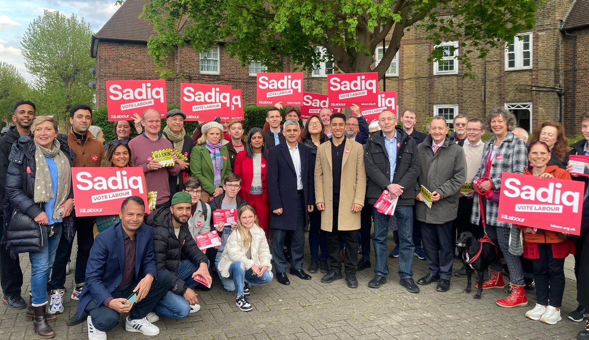 Wonderful to be with the man himself, our great Mayor @SadiqKhan, in Acton tonight! Strong support for both him and @JSmallEdwards ahead of May 2nd, with residents understanding the clear choice ahead for our city. #VoteLabour